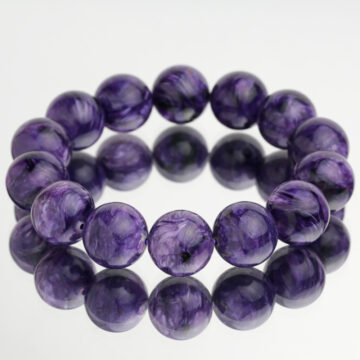 Vòng tay phong thủy đá Charoite (mắt rồng) 12mm