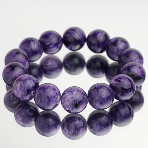 Vòng tay phong thủy đá Charoite (mắt rồng) 12mm