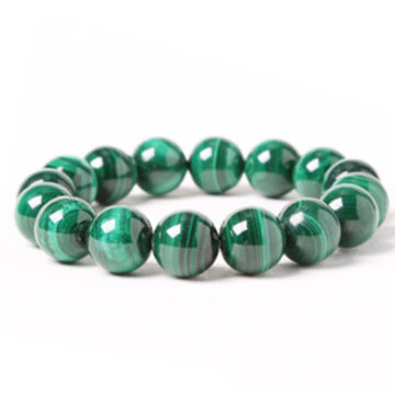 Vòng tay phong thủy đá lông công malachite