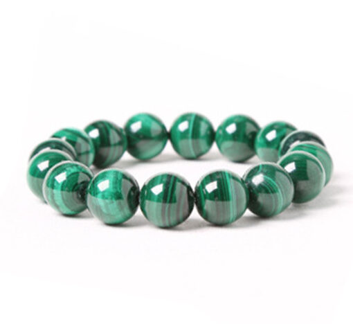 Vòng tay phong thủy đá lông công malachite